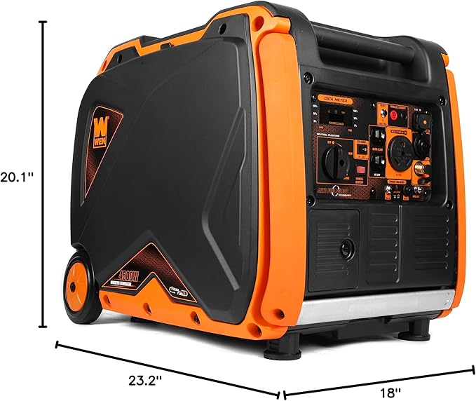 WEN DF450i Super Quiet 4500-Watt Dual RV-Ready Portable Inverter Generator with Fuel Shut-Off