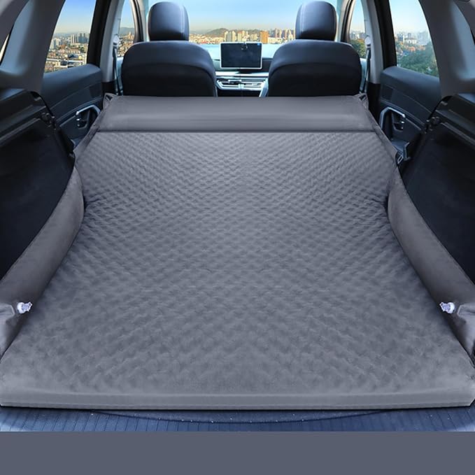 Inflatable Car Air Mattress for Toyota Prius/Prius+ XW50 XW30/5.Gen 2003-2025 Air Mattress Camping Bed Car Sleeping Bed Portable Foldable Car Air Bed,Suede Gray