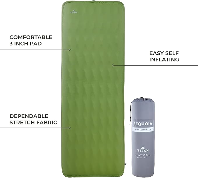 Teton Outfitter Canvas Camping Pad, Comfort Infused Sleeping Pad, Glamping Level Comfort with a Cloud Like Mattress, Perfect with Outfitter Camp Cots