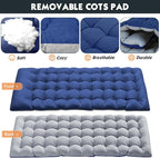 MOPHOTO Oversized Folding Camping Cot for Adults, 78" x 32" XXL Heavy Duty Sleeping Cots for Adults Portable Sleeping Bed Outdoor Camp Cot with Mattress for Home Camp Office Nap