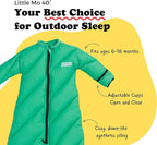Morrison Outdoors Little Mo 40° Baby Sleeping Bag (6-18 Months) The Camping Sleeping Bag for Babies and Toddlers with Adjustable Open-and-Close Cuffs and Thick, Lofty Insulation.