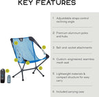 Nemo Equipment Moonlite Reclining Camp Chair - Brilliant Blue