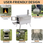 DANCHEL OUTDOOR 4 Season Canvas Yurt Tent with Large Wood Stove, Heavy Duty Bell Tent with Stove Jack 4-8 Person Winter Camping Glamping, 13ft/16.4ft/20ft