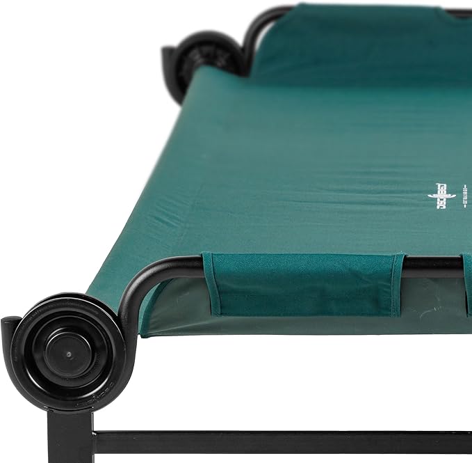 Disc-O-Bed XL Outdoor Modular 1 Person Single Camping Cot Portable Bed with 2 Height Options for Adults, Sleep Solution for Tents, Green