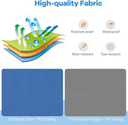 BestComfort Sleeping Pad for Camping with 2-in-1 Air Pump Sack Carry Bag, 4inch Inflatable Camping Mattress for Backpacking Hiking Car Traveling, Waterproof Ultralight Camping Sleeping Mat, Blue
