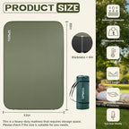 UPWELL Self Inflating Sleeping Pad 4.5" Thickness Camping Mattress with Solid Foam Double Sleeping Mat Portable Fast Inflation for Outdoor Mat Portable Roll Up，with air Pump