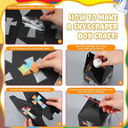 12 Sets Easter Crafts Religious Cross Crafts with LED Candle Light DIY Christian Cross Lantern Tissue Paper Kits Religious Hanging Ornament for Church Sunday School VBS Activities