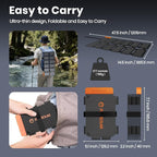 FlexSolar Portable 36W Solar Panel Charger with USB-A and USB-C Ports.1.3lbs,IP57 Waterproof and dustproof, Folded Solar Panel Compatible with Cellphone,Power Bank,Camping Light