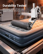 iDOO Queen Air Mattress with Built in Pump, 18 Raised Comfort Inflatable Blow up Mattress, Upgraded Four Chamber Portable Air Bed for Camping, Guests and Home, Colchon Inflable, 650 lbs Max