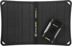 Goal Zero Venture 35 Portable Charger Power Bank with Nomad 10 Solar Panel Kit 9600mAH 18W USB-C Power Delivery Port, 2 USB Outputs IP67 Rating 50 Lumens Flashlight