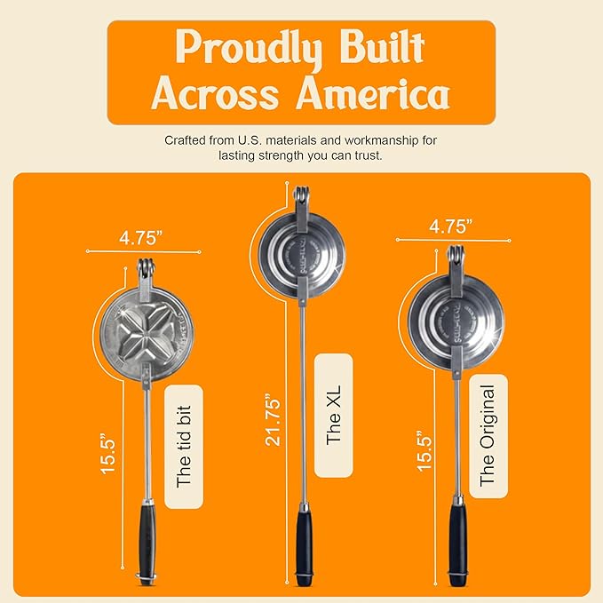 Sandwich Grill 3-Pack | Handheld Sandwich Maker & Panini Press, Portable Cast Aluminum Pie Iron for Hot Sandwiches, Pockets & Snacks | Stovetop, Grill, RV Camper & Campfire Cooking Tool