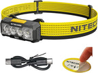 Nitecore NU27 600 Lumens Running Camping Headlamp, USB-C Rechargeable with Warm, Neutral and Cool White Lights, Red Light, Including NitecoreS Sticker (Black)