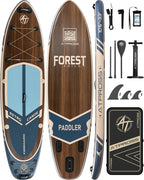 10'6''x33''Inflatable Stand Up Paddle Board, 400lbs Extra Wide Stand Up Paddleboard with Kayak Seat, Anti-Slip EVA Deck Premium SUP Accessories Kit, Non-Slip Stable Deck Boat for Yoga Fishing Surf
