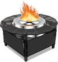 Camping Furnitur 37 Inch Fire Pit Surround Tabletop for Solo Stove Bonfire Ranger 2.0, Circular Safety Protection, Equipped with a Safety Support Frame to Prevent Direct Contact with the Ground
