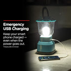 Enbrighten LED Large Camping Lantern, Battery Powered, USB Charging, 800 Lumens, 200 Hour Runtime, Carabiner Handle, Hiking Gear, Emergency Light, Blackout, Storm, Hurricane
