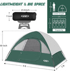 Camping Tent 2-4 Person, Waterproof Windproof Tent with Rainfly Easy Set up-Portable Dome Tents for Camping…
