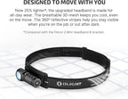 OLIGHT Perun 3 Mini Headlamp 920 Lumens LED Head Flashlight,Rechargeable Headlight with Red Light Option,Perfect for Working, Hiking, Camping and Climbing(Neutral White (4000K~5000K), Black)