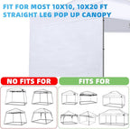 Joramoy Instant SunWall for 10x10 Pop Up Canopy, Canopy Walls 10x10 for Outdoor Instant Canopies,1 Pack Sidewall Only (White)