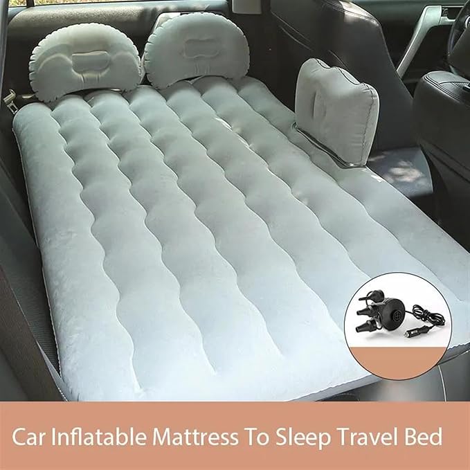 Camping Inflatable Mattress, Car Inflatable Bed, Automatic Pump Air Mattress, Portable Sleeping Mat, Long-Distance Travel Comfort Accessories (Pig)