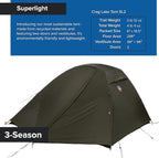 Big Agnes Crag Lake SL2 & SL3 | Three Season, Freestanding, Sustainably-Produced Superlight Tent