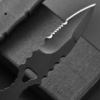 GTK397 Cool Fixed Knife D2 Steel Blade Stainless Steel Handle EDC Tool Knifes for Outdoor Camping Adventure Survival(A)