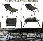 600D Oxford Portable Folding Camp Bed with Carry Bag Foldable Sleeping Cots Holds Up to 180KG for Home Office Outdoor