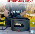Barton 23" Concave Comal Set 80,000 BTU Propane Burner Stove and Burner Stand, Discada Disc Cooker, Taco Para Carnitas Tortillas Stir Fry Wok
