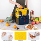 Maelstrom Lunch Box for Women, 20L Insulated Lunch Bag Men, Leakproof Double Deck Cooler Bag, Soft Lunch Cooler with Quick Access Flip-Top Lid for Work, Beach,Travel, Camping
