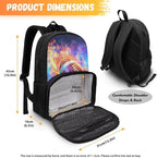 Fire Flame Rugby Lunch Backpack for School Work Travel Large Capacity Hiking Picnic Cooler Backpack All In One Backpack Primary Middle High School Bookbag