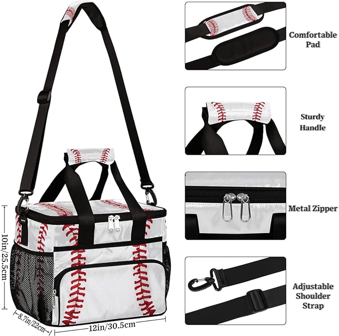 AUUXVA Cooler Bag Large Camping Cooler Tote Lunch Cooler Bag Leakproof Insulated Waterproof Lunch Box