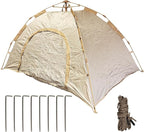 WiseLife Tent with Ropes, Compact Setup for Backpacking Outdoor Activities, Forest Campsites and Beach Camping Outdoors, Beige