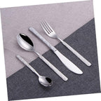 1 Set Household Heavy Mirror Dinnerware Dishwasher Tableware Dinner Forks Outdoor Spoon Kitchen Knives Safe Cutter Travel Duty Serving Stainless Home Knife Steak for Kit Camping Kitchenware