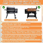 74254 Fire Burn Pot for Austin XL Pit Boss Parts,Pit Boss Pro SER 820-PS1 (Lowes),Traeger Fire Pot Replacement Traeger Ironwood 885, for Traeger,Most Pit Boss & Camp Chef Pellet Grills,Porcelain Steel