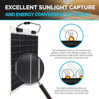 Renogy Flexible Solar Panel 50 Watt 12 Volt Monocrystalline Ultra-Flexible Bendable Mono Off-Grid Charger for Marine RV Cabin Van Car Boat Curve Surfaces