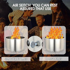 27" Smokeless Fire Pit, Wood Burning Camping Stove with Removable Stand & Ash Pan, Portable Outdoor Bonfire Fire Pit, Stylish Practical Solo Stoves for Camping Backyard Patio Beach