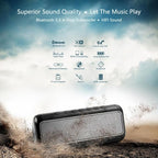 Solar Bluetooth Speaker Portable Wireless, 50H Playtime with HD Stereo Sound,5000mAh Can Charge Cell Phone,BT5.3,Outdoor Waterproof IPX6,TWS Pairing/AUX/TF play for Camping/Beach/Party/travel/Cycling