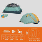 Kelty Wireless Freestanding Camping Tent, 2 4 or 6 Person Size, Huge Interior and Peak Height, Intuitive + Easy to Pitch, Color Coded Setup