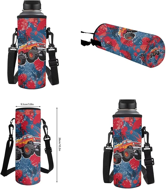 1st Grade Backpack Boys Truck Backpack and Lunch Box Set Boys Lightweight 17 Inch Elementary Back to School Supplies Daypack Bag