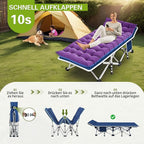 Camping Cot with Comfortable Mattress Cots for Sleeping Premium Fabric Camping Bed Easy Setup Folding Cot with Carry Bag for Guest Bed Adults Home Office Outdoor