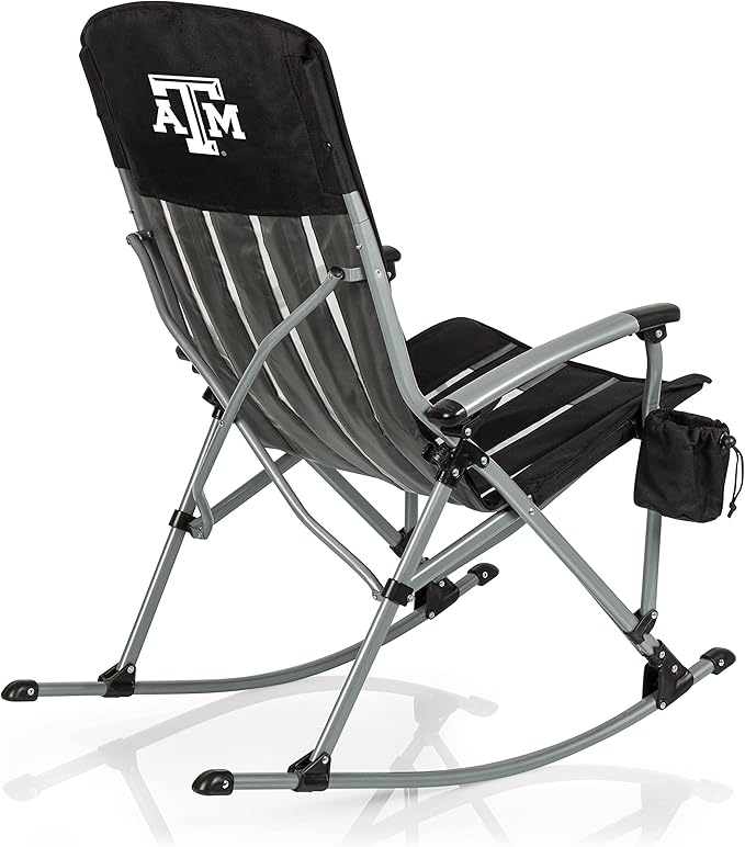 Picnic TIME NCAA Unisex-Adult NCAA Outdoor Rocking Camp Chair, XL Heavy Duty Camping Chair for Adults