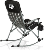 Picnic TIME NCAA Unisex-Adult NCAA Outdoor Rocking Camp Chair, XL Heavy Duty Camping Chair for Adults