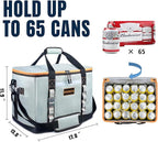 INSMEER Insulated Cooler Bag 65Cans/32 Cans Large Cooler Bag Soft Sided Cooler with Shoulder Strap, Collapsible Leakproof Portable Coolers for Camping/Beach/Food Delivery/Shopping/Outdoor/Picnic