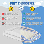 Inflatable Toddler Travel Bed with Cordless Rechargeable Air Pump – Comfy Removable Flocked Toddler Air Mattress & Safety Rails, Portable Kids Blow Up Bed for Home Camping Sleepover Vacation