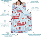 Toddler Nap Mat, Kids Sleeping Bag with Pillow & Minky Blanket, Girls Extra Large Rolled Nap Mats for Preschool Daycare Camping Kindergarten