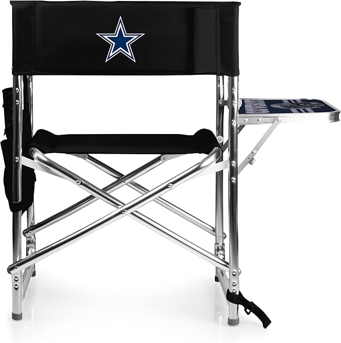 Picnic TIME NFL Unisex-Adult NFL Sports Chair with Side Table, Beach Chair, Camp Chair for Adults
