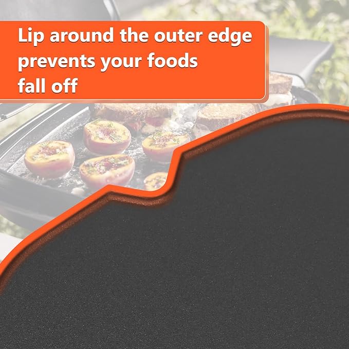 QuliMetal Cast Iron Grill Griddle for Weber Q2000N+, Q2200N+, Q2600N+, Q 2800N+ Gas Grills