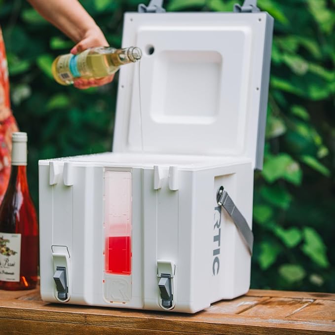 RTIC Halftime Water Cooler 3 Gallon Portable Carrier Container, Drink Beverage Dispenser, Stackable with 2 Taps, Bottleless, BPA-Free, for Sports, Camping, BBQ, Parties, Picnic, Pale Pink