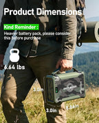 EASYLONGER ES960 PRO CPAP Battery Pack 297.6Wh High Capacity CPAP Power Supply for Camping, Portable Power Station for ResMed AirSense 11/10, AirCurve 11/10, AirMini, Luna TravelPAP, DreamStation