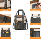 Maelstrom Lunch Box for Women, 20L Insulated Lunch Bag Men, Leakproof Double Deck Cooler Bag, Soft Lunch Cooler with Quick Access Flip-Top Lid for Work, Beach,Travel, Camping