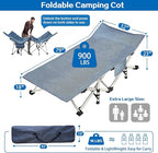 Extra Wide XXL Camping Cot with Comfortable Mattress Cots for Sleeping Folding Cot Camping Bed 79" L x 32" W x 18" H Heavy Duty with Carry Bag Outdoor Indoor